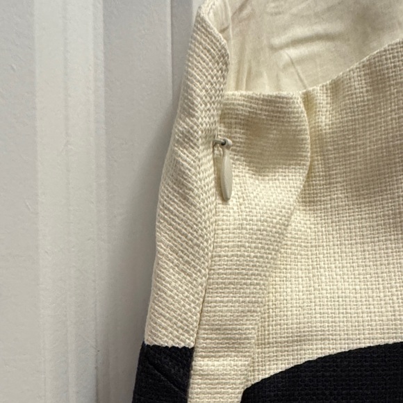 J. Crew Factory Cream Dress with Black Circles - Picture 3 of 3